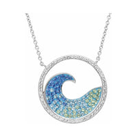 Ocean Wave Pendant or Earrings