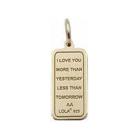 Lola love Poem Tag Pendant