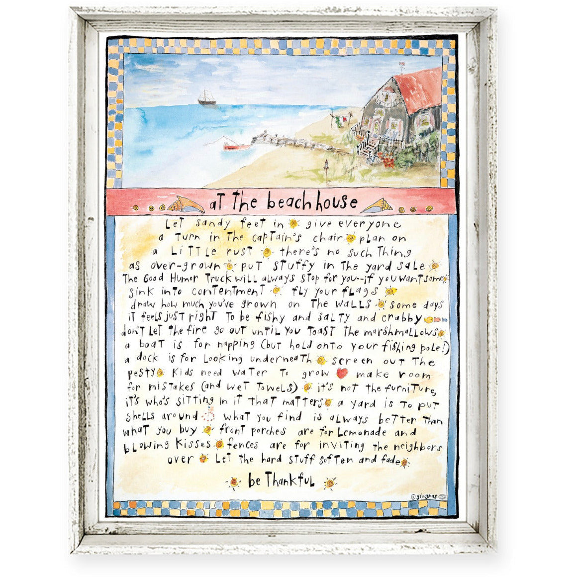 At The Beach House Framed Wall Art