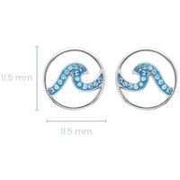 Ocean Wave Pendant or Earrings