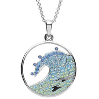 Ocean Wave Pendant or Earrings