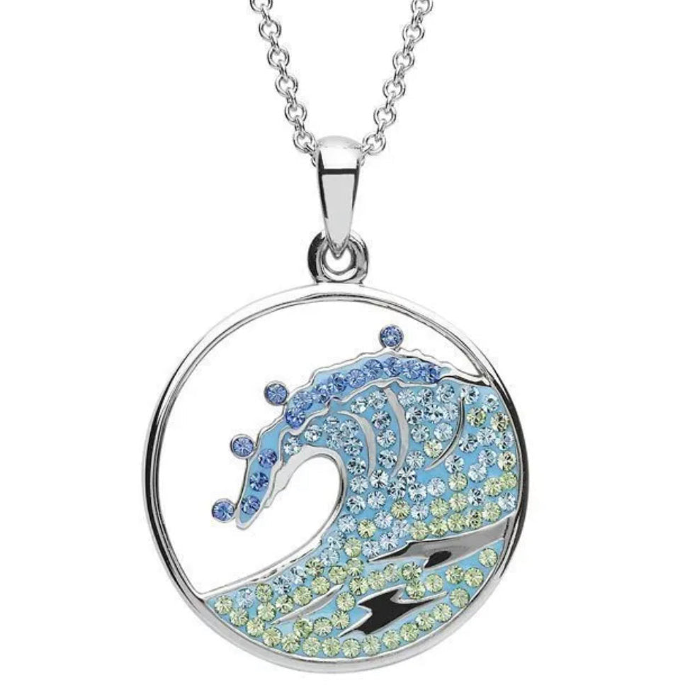 Ocean Wave Pendant or Earrings