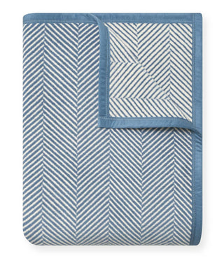Chappywrap Harborview Herringbone Blanket - Cornflower Blue (60” x 80”)