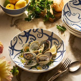 Caskata Starfish Porcelain Entrée Bowl – Elegant Coastal Pasta & Soup Bowl