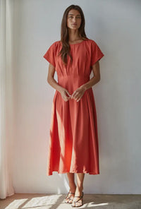 Prayed Flare Midi Dress