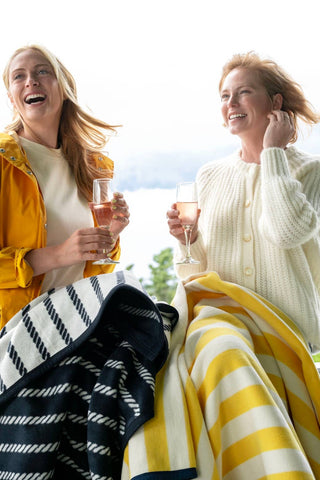 ChappyWrap Classic Stripe Blanket: Oversized Heirloom Cotton Blend Throw 60”x 80”