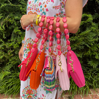 Handcrafted Multi-Stripe Bright Summer Clutch – The Lilley Line