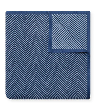 Harborview Herringbone Navy Blanket - Chappy Wrap Midi