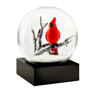 Winter Cardinal Glass Snow Globe: Symbolic Good Luck Home Decor