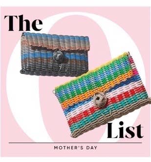 Handcrafted Multi-Stripe Bright Summer Clutch – The Lilley Line