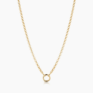 Vienna Hinge Clip Necklace | Adjustable 14K Gold Plated Rolo Chain By Thatch Jewelry