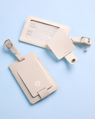 Mr and Mrs Luggage Tags - Elegant Vegan Leather Wedding Travel Set
