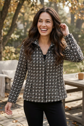 Luxe Ponte Print Madison Jacket - Umber Multi