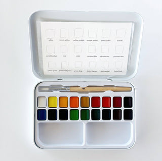 Emily Lex Essential Watercolor Travel Set – 18 Premium Colors & Brush