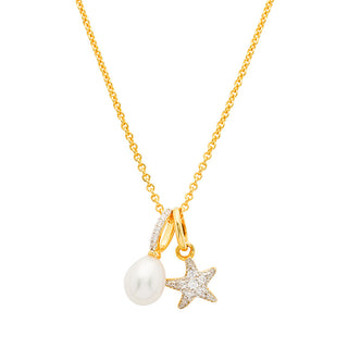 Starfish and Pearl Necklace full chain