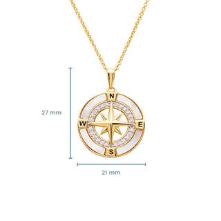 Compass Necklace measurements