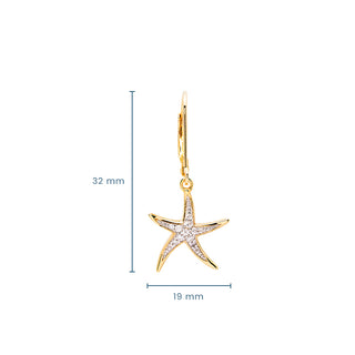 Starfish Earrings measurements