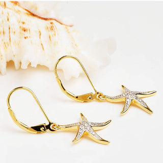 Starfish Earrings with shell