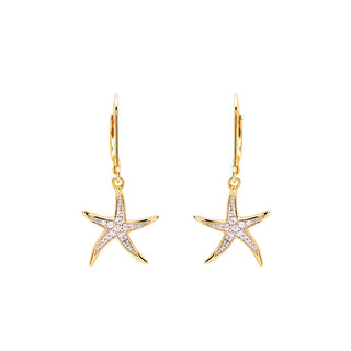 14K Gold Vermeil Starfish Earrings