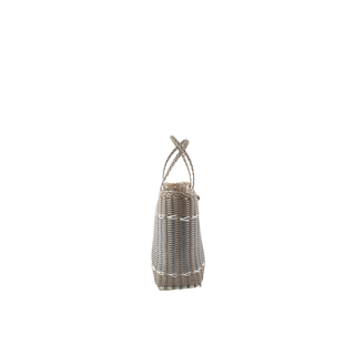 Guadalupe XS Hand-Woven Tote Bag | Putty & Silver Edition