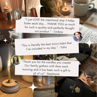 20-Minute Mindfulness Beeswax Candle Set – Hand-Dipped Meditation Ritual Kit