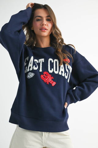 East Coast Collegiate Nautical Fleece Pullover