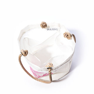 Sea Bags Pink Lobster Recycled Sail Cloth Beachcomber Bucket