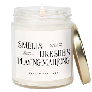 Smells Like She's Playing Mahjong 9 oz Soy Candle