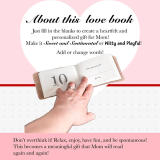 What I Love About Mom Leather Book