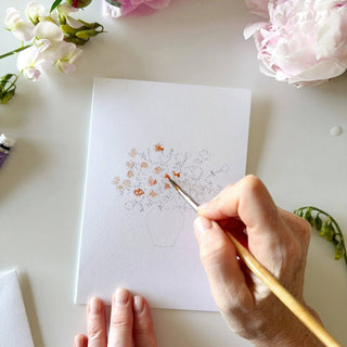 Bouquets Emily Lex Paintable Watercolor Notecard Set
