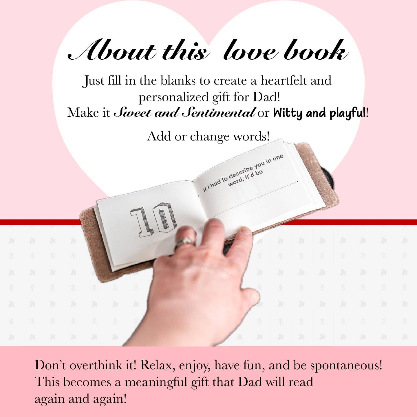 What I Love About Dad Leather Book