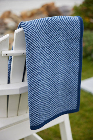 Harborview Herringbone Navy Blanket - Chappy Wrap Midi
