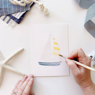 Emily Lex Seaside Paintable Watercolor Notecard Set – 8-Piece DIY Coastal Stationery Kit