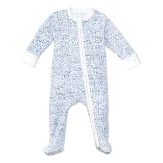 Cape Cod Coastal Zip Baby Onesie - Premium Pima Cotton