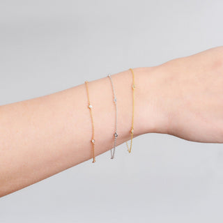 Crislu 2mm Station Bracelet in 18kt Gold
