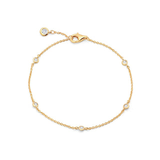 Crislu 2mm Station Bracelet in 18kt Gold