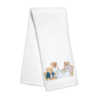 Mahjong Bears Luxury Kitchen Towel – Preppy Chic Decorative Tea Towel