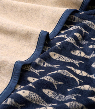 ChappyWrap Herring Run Oversized Cotton Blend Throw Blanket (60” x 80”)