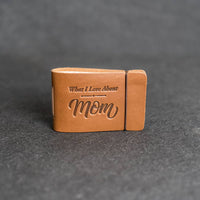What I Love About Mom Leather Book