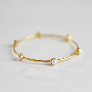 Julie Vos Milano Luxe Bangle, Pearl