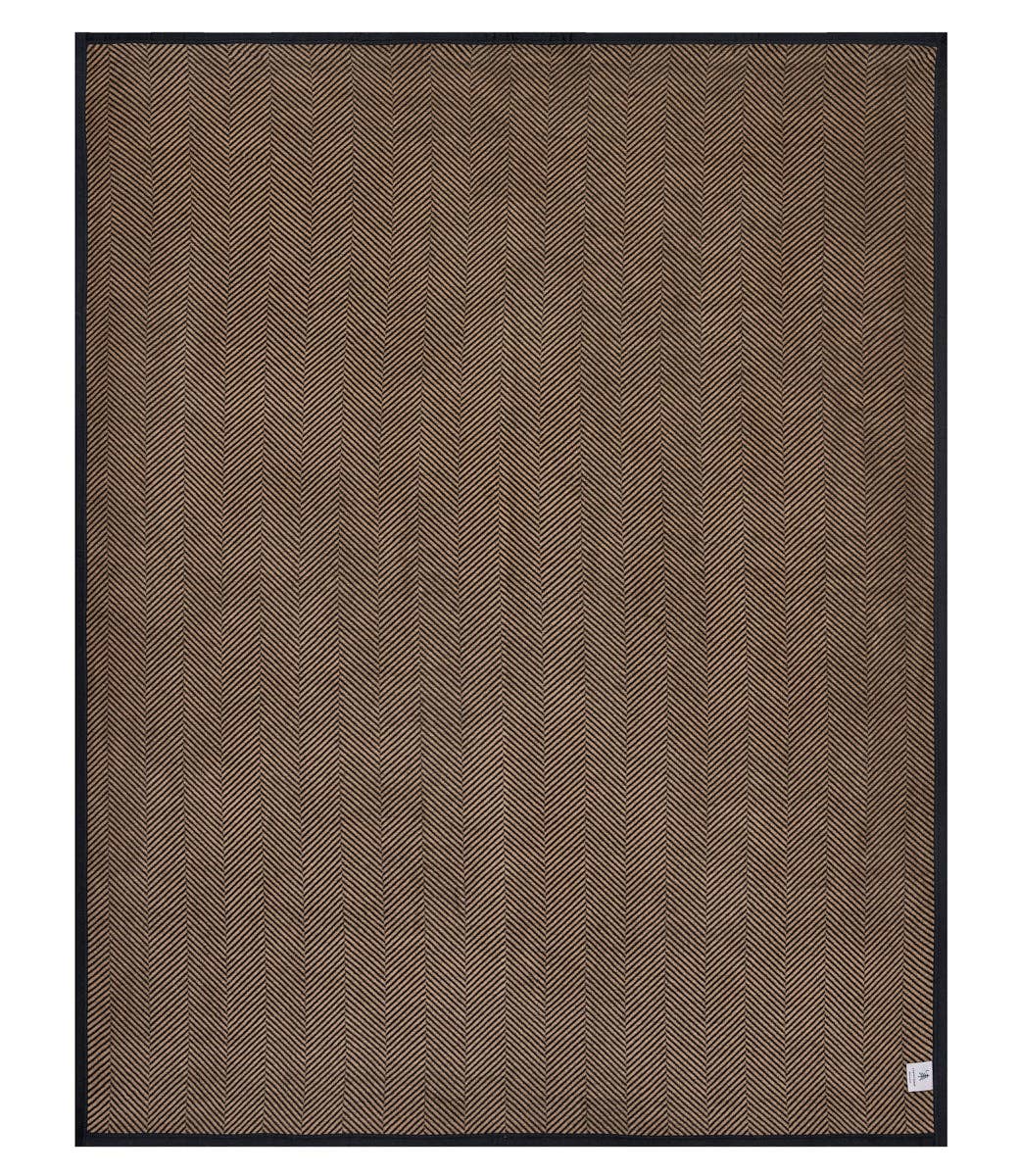 Harborview Herringbone Black Walnut Blanket