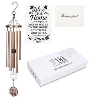 Home Blessing Wind Chime – Whispering Hearts™ Collection – Platinum Rose