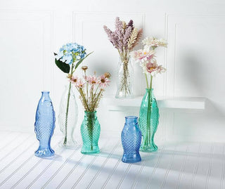 Large Spouting Fish Vase-3 Assorted-10.5"H