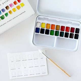 Emily Lex Essential Watercolor Travel Set – 18 Premium Colors & Brush