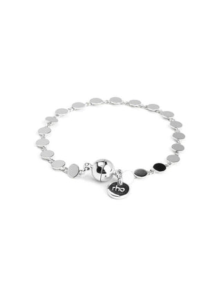 Shimmering Dot Disc Magnetic Chain Bracelet - Triple-Plated Gold