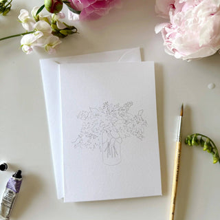 Bouquets Emily Lex Paintable Watercolor Notecard Set