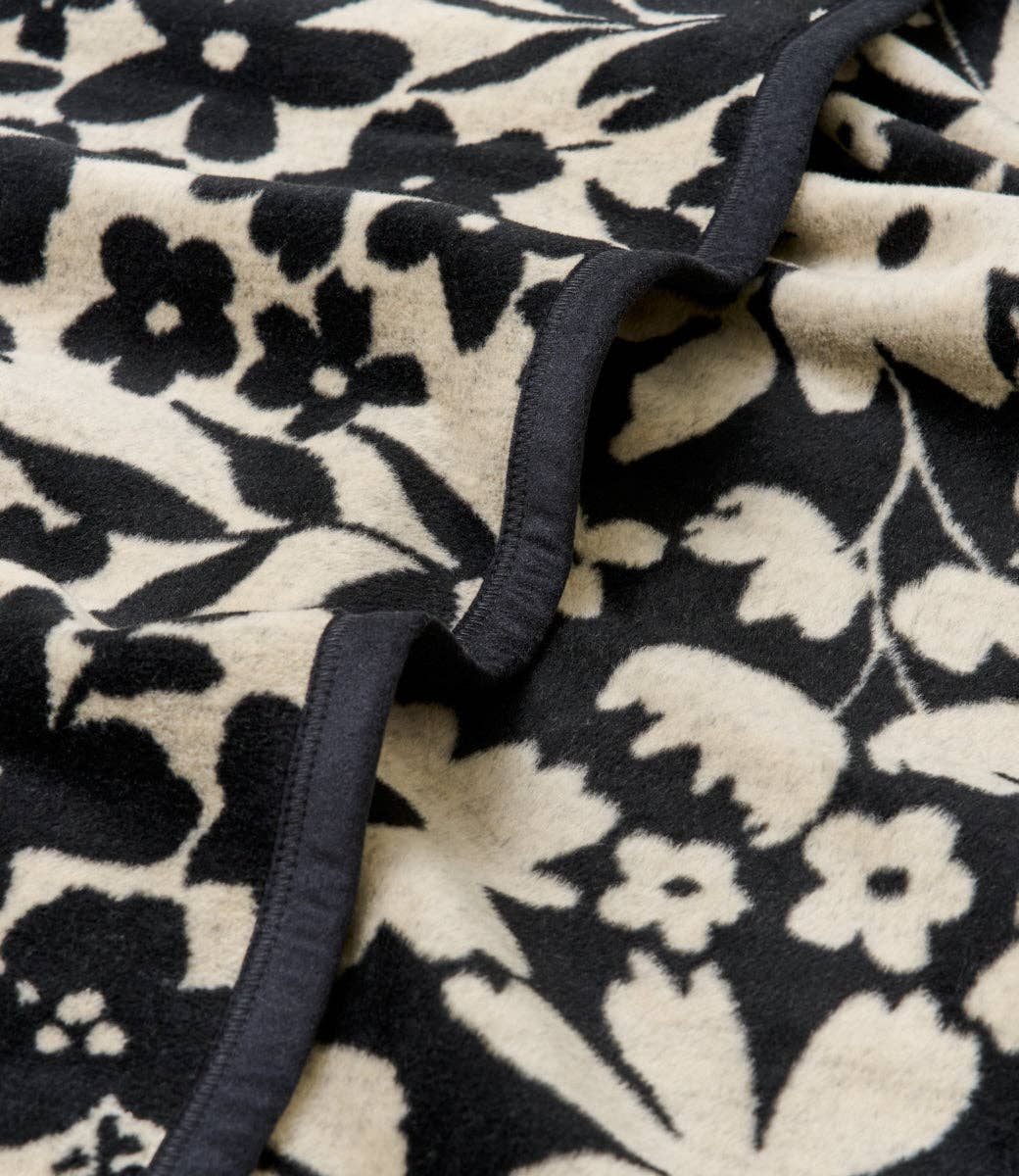 Midnight Floral Blanket