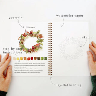 Autumn Watercolor Workbook by Emily Lex | Step-by-Step Fall Painting Guide