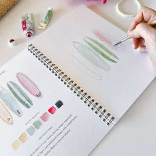 Emily Lex Tropical Watercolor Workbook: Relaxing Floral Painting Guide