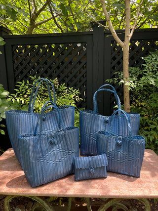 The Lilley Line Medium Tote - Solid Fog Blue | Waterproof All-Purpose Utility Bag